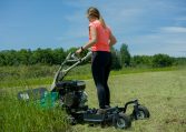 2020 Web Cyclone track walk behind flail mower action 78